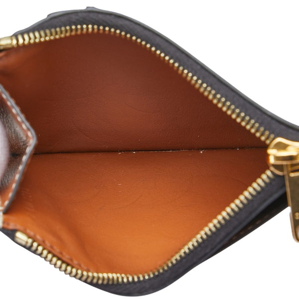 セリーヌ トリオンフ コインケース カードケース フラグメントケース ブラック ブラウン PVC レザー レディース CELINE 【中古】