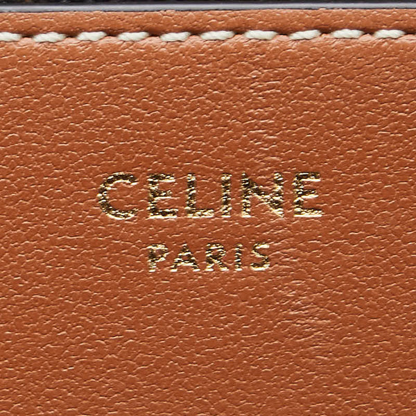 セリーヌ トリオンフ コインケース カードケース フラグメントケース ブラック ブラウン PVC レザー レディース CELINE 【中古】