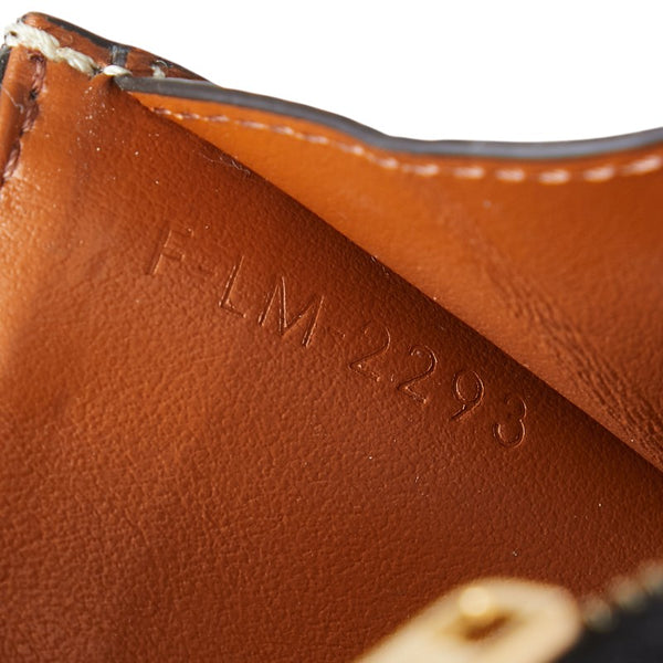 セリーヌ トリオンフ コインケース カードケース フラグメントケース ブラック ブラウン PVC レザー レディース CELINE 【中古】