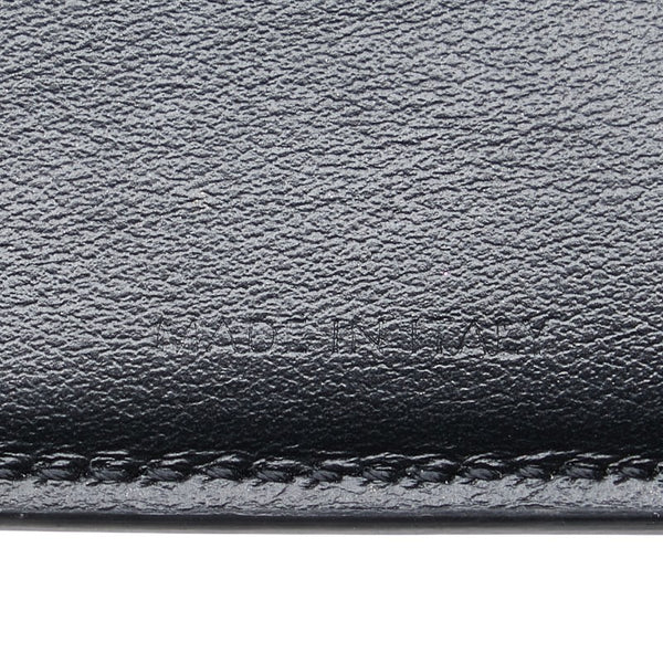 セリーヌ トリオンフ 三つ折り財布 スモールウォレット ブラック シャイニーカーフスキン レディース CELINE 【中古】