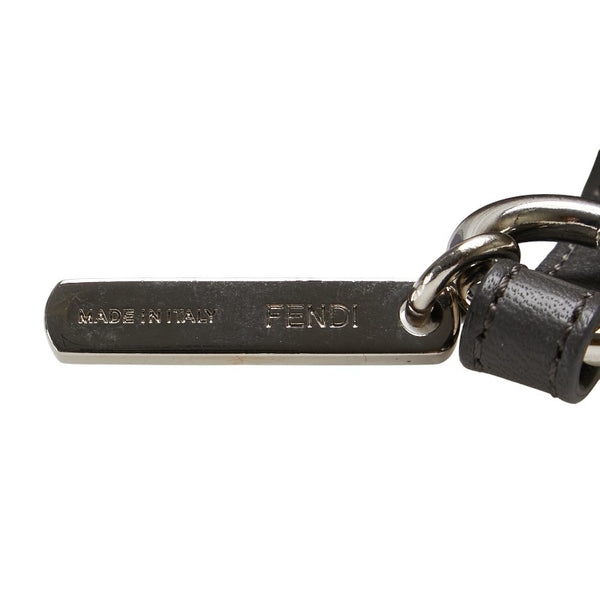フェンディ ポンポンチャーム モンスター バッグチャーム キーホルダー グレー マルチカラー ファー レザー レディース FENDI 【中古】