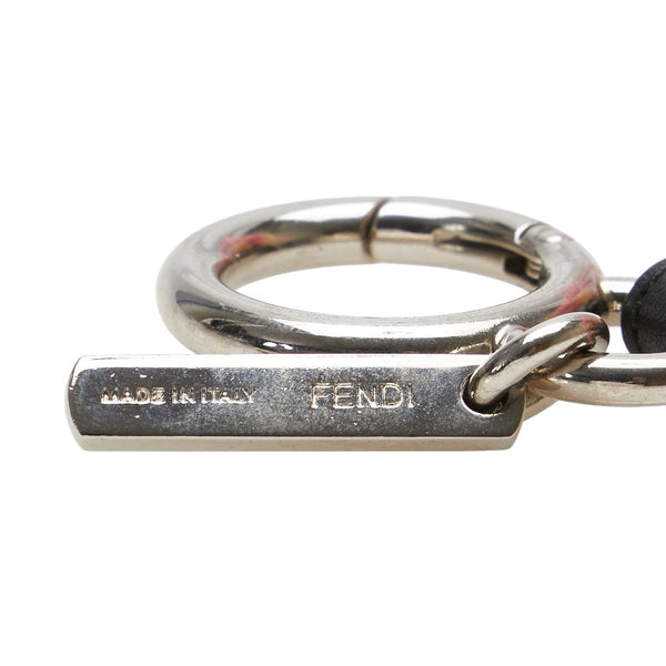 フェンディ ポンポンチャーム モンスター バッグチャーム キーホルダー ピンク イエロー ブラック ファー レザー レディース FENDI 【中古】