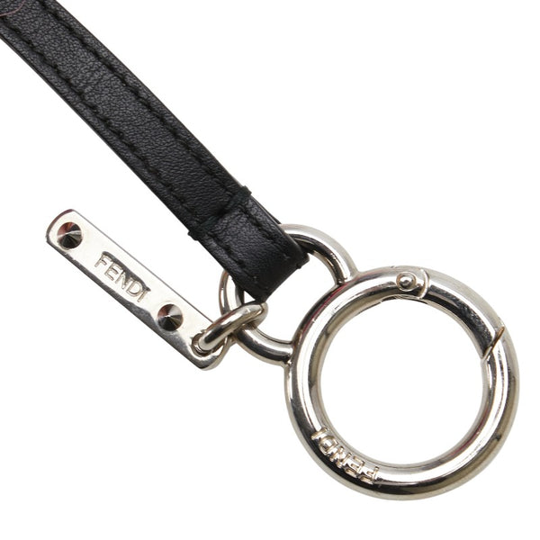 フェンディ ポンポンチャーム モンスター バッグチャーム キーホルダー ピンク イエロー ブラック ファー レザー レディース FENDI 【中古】