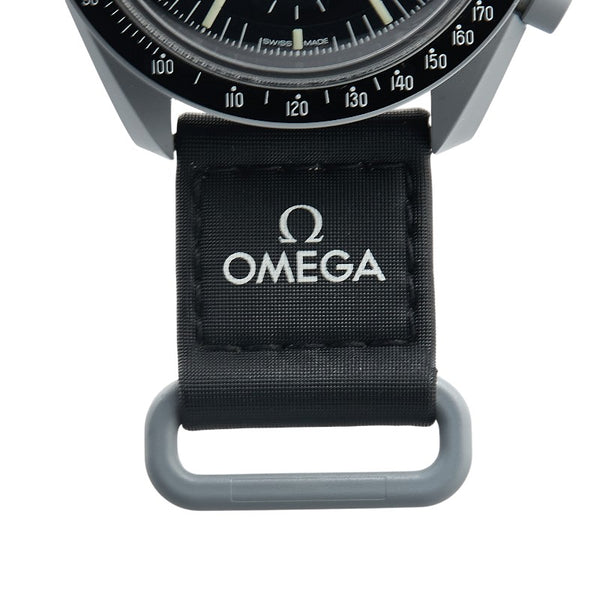 オメガ × Swatch スウォッチ スピードマスター ムーンスウォッチ ミッション トゥ ザ ムーン 腕時計 SO33M100 クオーツ ブラック文字盤 ナイロン バイオセラミック メンズ OMEGA 【中古】
