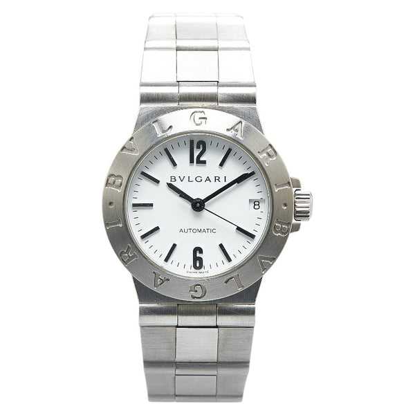 ブルガリ ディアゴノ スポーツ 腕時計 LCV29S 自動巻き ホワイト文字盤 ステンレススチール レディース BVLGARI 【中古】