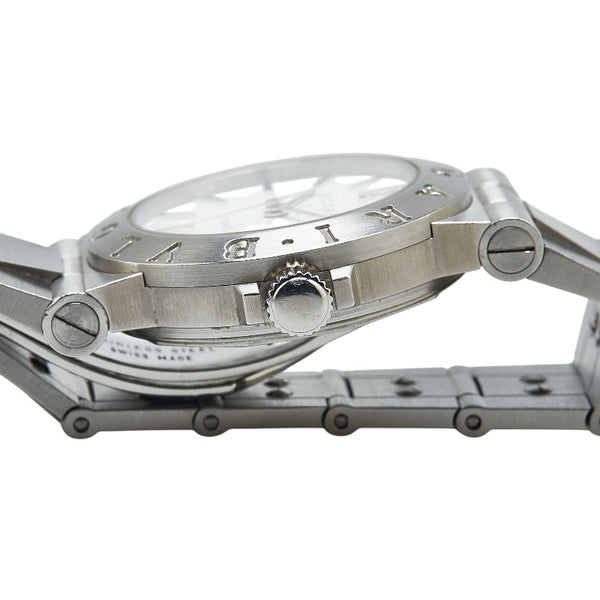 ブルガリ ディアゴノ スポーツ 腕時計 LCV29S 自動巻き ホワイト文字盤 ステンレススチール レディース BVLGARI 【中古】
