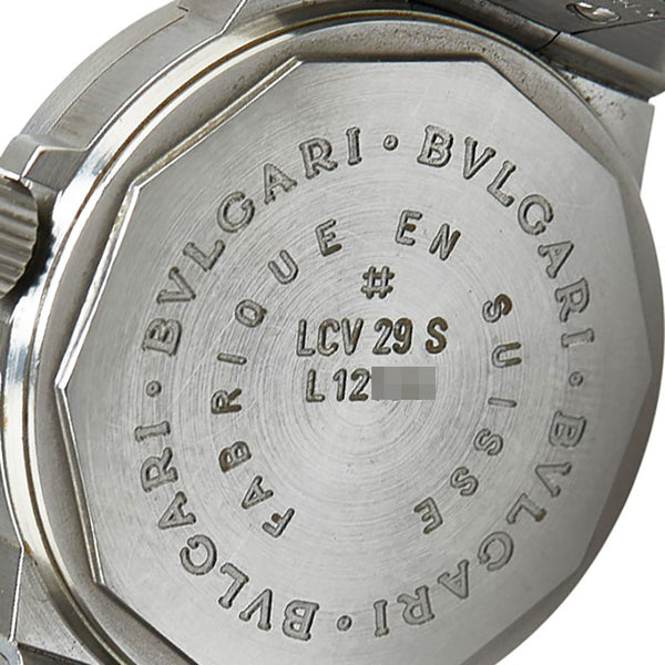 ブルガリ ディアゴノ スポーツ 腕時計 LCV29S 自動巻き ホワイト文字盤 ステンレススチール レディース BVLGARI 【中古】