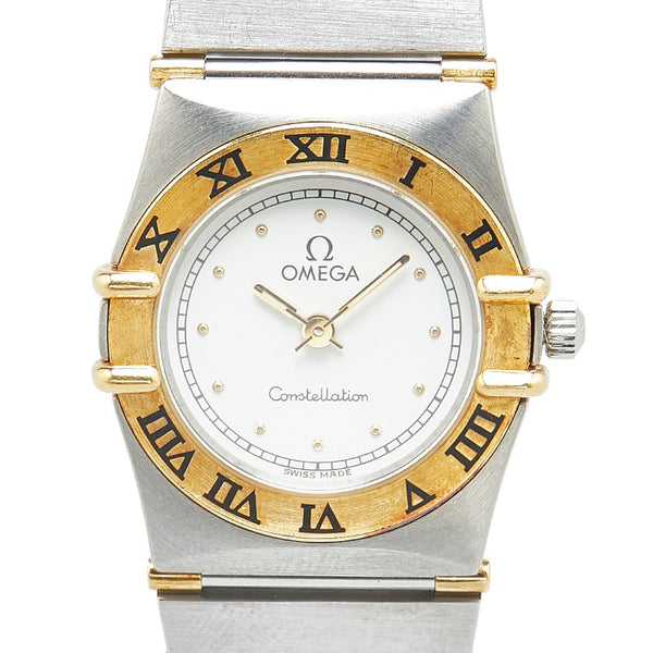 オメガ コンステレーション コンビ YG×SS 腕時計 1310.10 クオーツ ホワイト文字盤 ステンレススチール K18YG イエローゴールド レディース OMEGA 【中古】