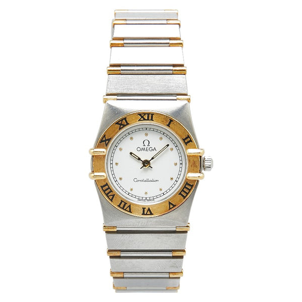 オメガ コンステレーション コンビ YG×SS 腕時計 1310.10 クオーツ ホワイト文字盤 ステンレススチール K18YG イエローゴールド レディース OMEGA 【中古】