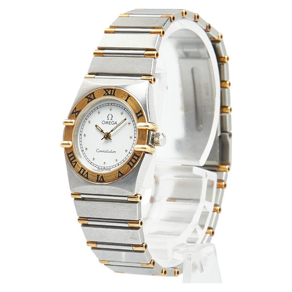 オメガ コンステレーション コンビ YG×SS 腕時計 1310.10 クオーツ ホワイト文字盤 ステンレススチール K18YG イエローゴールド レディース OMEGA 【中古】