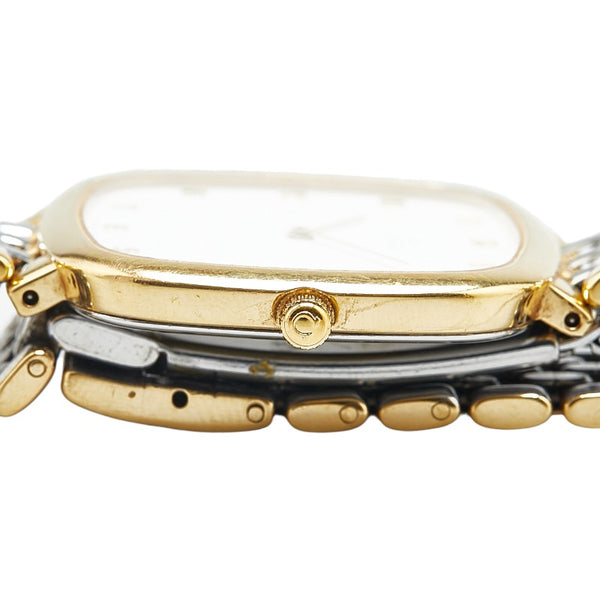 オメガ デビル 腕時計 クオーツ ホワイト文字盤 ステンレススチール メッキ メンズ OMEGA 【中古】