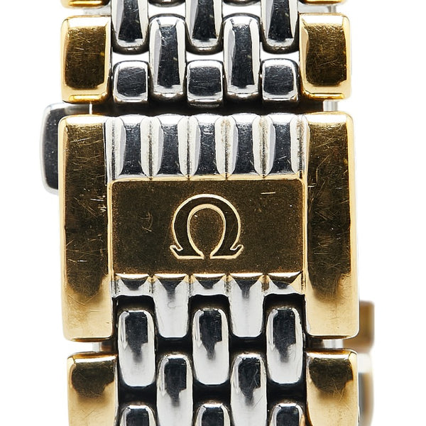 オメガ デビル 腕時計 クオーツ ホワイト文字盤 ステンレススチール メッキ メンズ OMEGA 【中古】