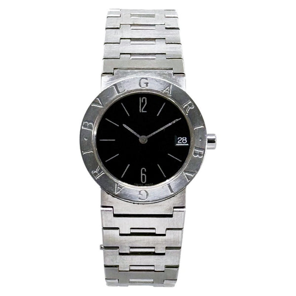 ブルガリ ブルガリブルガリ 腕時計 BB30SS クオーツ ブラック文字盤 ステンレススチール レディース BVLGARI 【中古】
