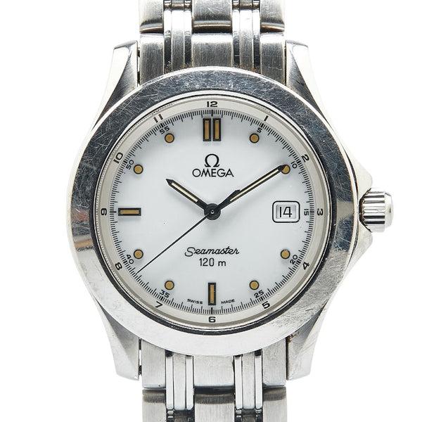 オメガ シーマスター120 腕時計 2511.20 クオーツ ホワイト文字盤 ステンレススチール メンズ OMEGA 【中古】