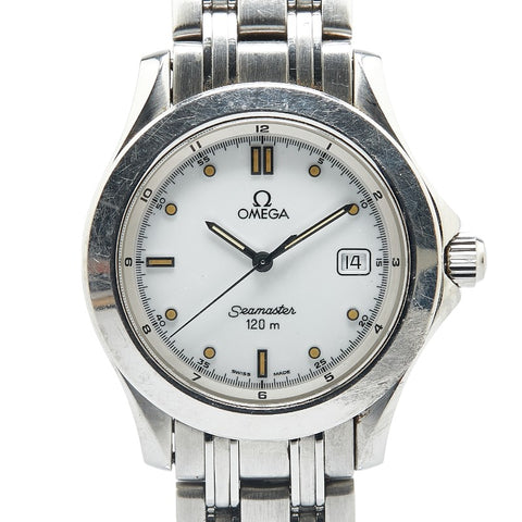 オメガ シーマスター120 腕時計 2511.20 クオーツ ホワイト文字盤 ステンレススチール メンズ OMEGA 【中古】