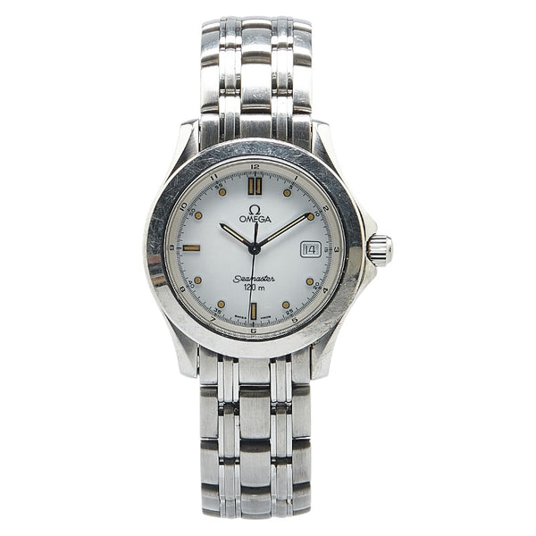オメガ シーマスター120 腕時計 2511.20 クオーツ ホワイト文字盤 ステンレススチール メンズ OMEGA 【中古】