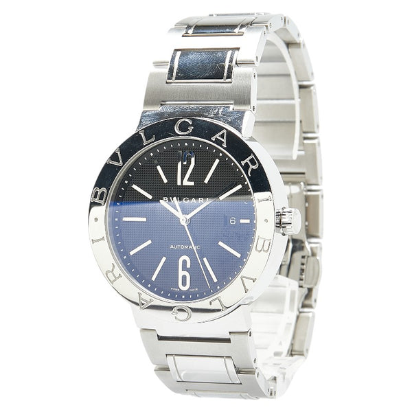 ブルガリ ブルガリブルガリ 腕時計 BB42SS 自動巻き ブラック文字盤 ステンレススチール メンズ BVLGARI 【中古】
