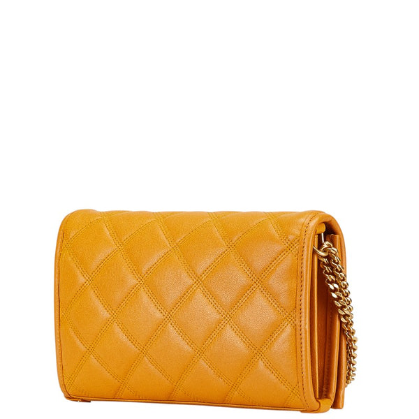 サンローランパリ カサンドラ キルティング 斜め掛け チェーン ショルダーバッグ 1D319 ブラウン キャメル レザー レディース SAINT LAURENT PARIS 【中古】