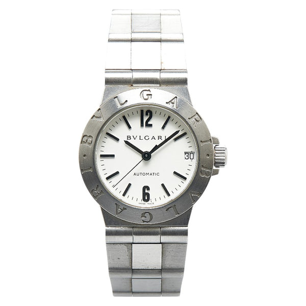 ブルガリ ディアゴノ スポーツ 腕時計 LCV29S クオーツ ホワイト文字盤 ステンレススチール レディース BVLGARI 【中古】