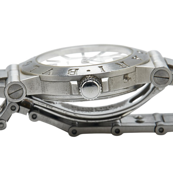 ブルガリ ディアゴノ スポーツ 腕時計 LCV29S クオーツ ホワイト文字盤 ステンレススチール レディース BVLGARI 【中古】