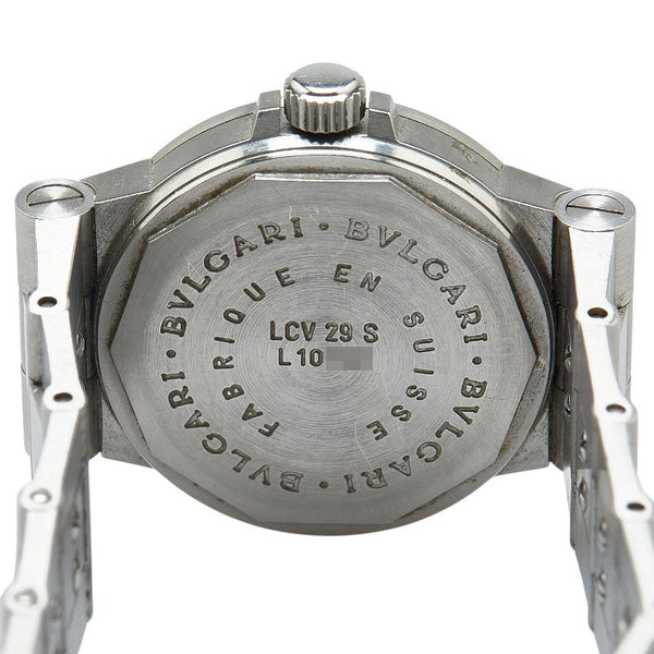 ブルガリ ディアゴノ スポーツ 腕時計 LCV29S クオーツ ホワイト文字盤 ステンレススチール レディース BVLGARI 【中古】