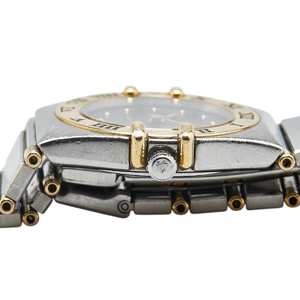 オメガ コンステレーション 腕時計 6104/465 クオーツ ブラック文字盤 ステンレススチール K18YG イエローゴールド レディース OMEGA 【中古】