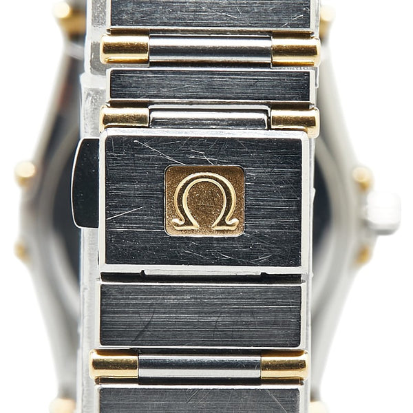 オメガ コンステレーション 腕時計 6104/465 クオーツ ブラック文字盤 ステンレススチール K18YG イエローゴールド レディース OMEGA 【中古】