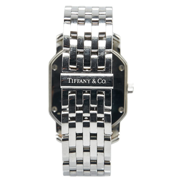 ティファニー マーククーペ 腕時計 クオーツ シルバー文字盤 ステンレススチール メンズ TIFFANY&Co. 【中古】