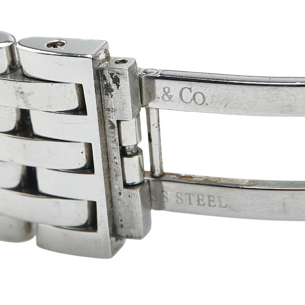 ティファニー マーククーペ 腕時計 クオーツ シルバー文字盤 ステンレススチール メンズ TIFFANY&Co. 【中古】