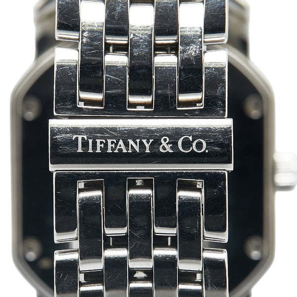 ティファニー マーククーペ 腕時計 クオーツ シルバー文字盤 ステンレススチール メンズ TIFFANY&Co. 【中古】