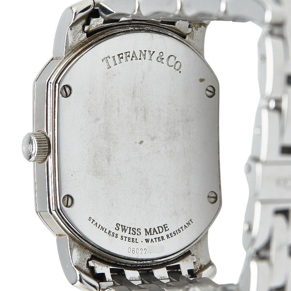 ティファニー マーククーペ 腕時計 クオーツ シルバー文字盤 ステンレススチール メンズ TIFFANY&Co. 【中古】