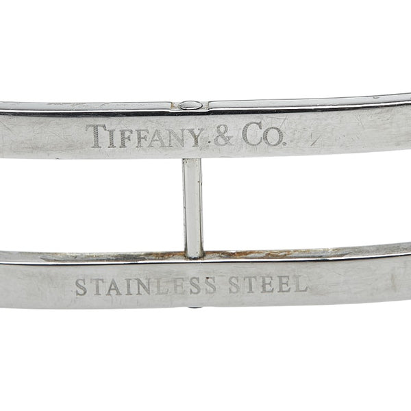 ティファニー マーククーペ 腕時計 クオーツ シルバー文字盤 ステンレススチール メンズ TIFFANY&Co. 【中古】