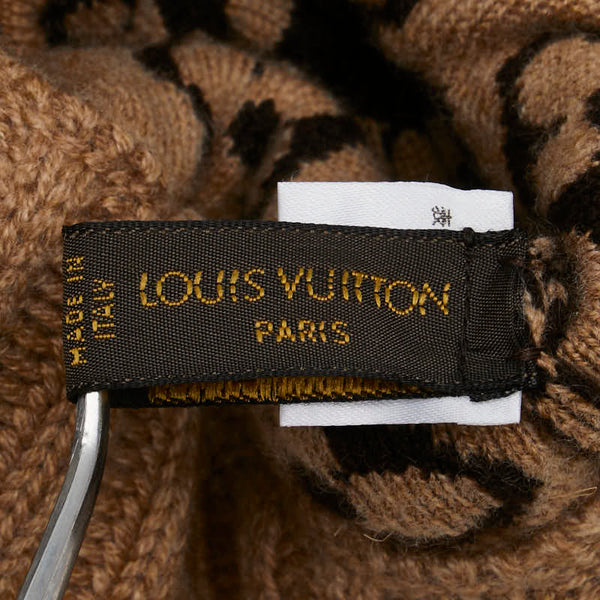 ルイ ヴィトン モノグラム ボネスキー ニットキャップ ニット帽 M71950 ベージュ ブラウン カシミヤ レディース LOUIS VUITTON 【中古】