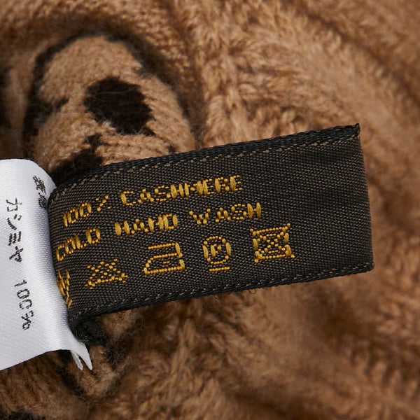 ルイ ヴィトン モノグラム ボネスキー ニットキャップ ニット帽 M71950 ベージュ ブラウン カシミヤ レディース LOUIS VUITTON 【中古】
