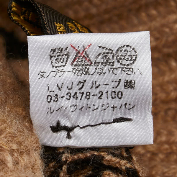 ルイ ヴィトン モノグラム ボネスキー ニットキャップ ニット帽 M71950 ベージュ ブラウン カシミヤ レディース LOUIS VUITTON 【中古】