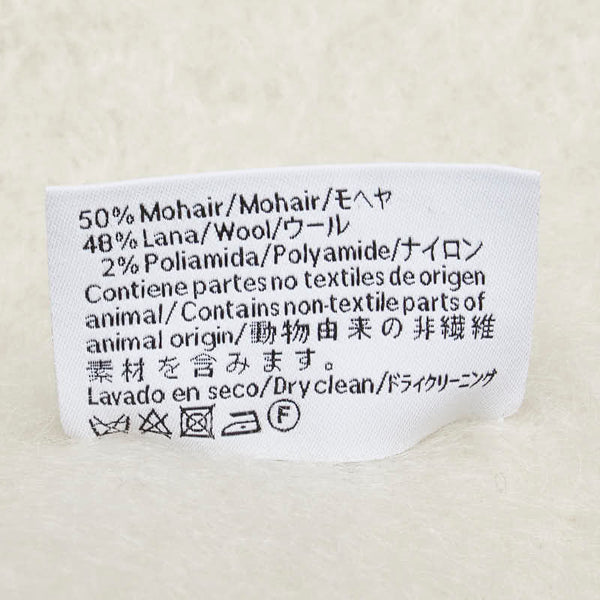 ロエベ アナグラム マフラー ホワイト ウール モヘア レディース LOEWE 【中古】
