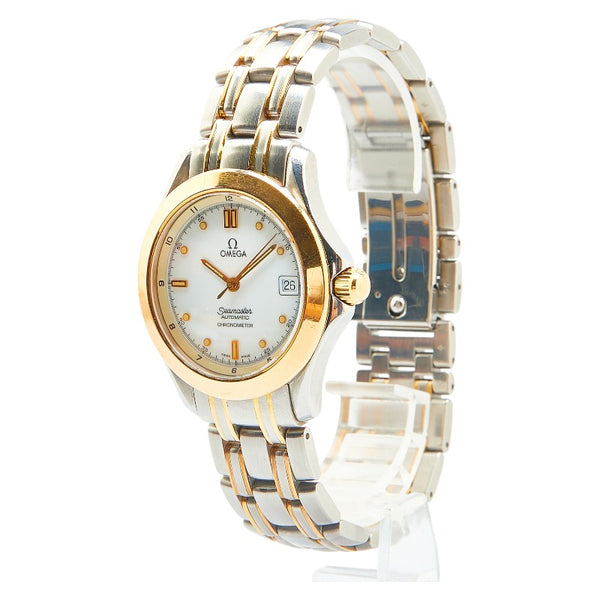 オメガ シーマスター120 腕時計 2301.20 自動巻き ホワイト文字盤 ステンレススチール K18YG イエローゴールド メンズ OMEGA 【中古】