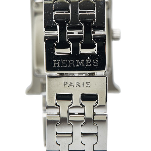 エルメス Hウォッチ 腕時計 HH1.210 クオーツ ピンク文字盤 ステンレススチール レディース HERMES 【中古】