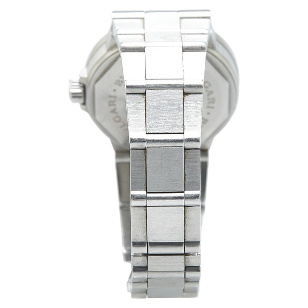 ブルガリ ディアゴノスポーツ 腕時計 LCV29S クオーツ ブラック文字盤 ステンレススチール メンズ BVLGARI 【中古】