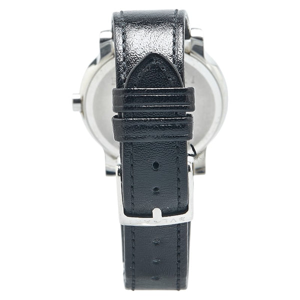 ブルガリ ソロテンポ 腕時計 ST35S クオーツ ブラック文字盤 ステンレススチール レザー メンズ BVLGARI 【中古】