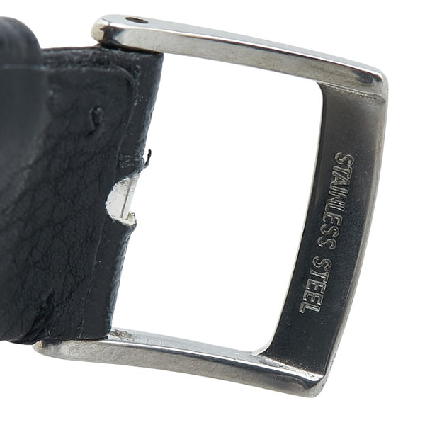 ブルガリ ソロテンポ 腕時計 ST35S クオーツ ブラック文字盤 ステンレススチール レザー メンズ BVLGARI 【中古】