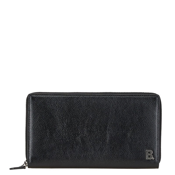 バレンシアガ Bロゴ 長財布 ブラック レザー レディース BALENCIAGA 【中古】