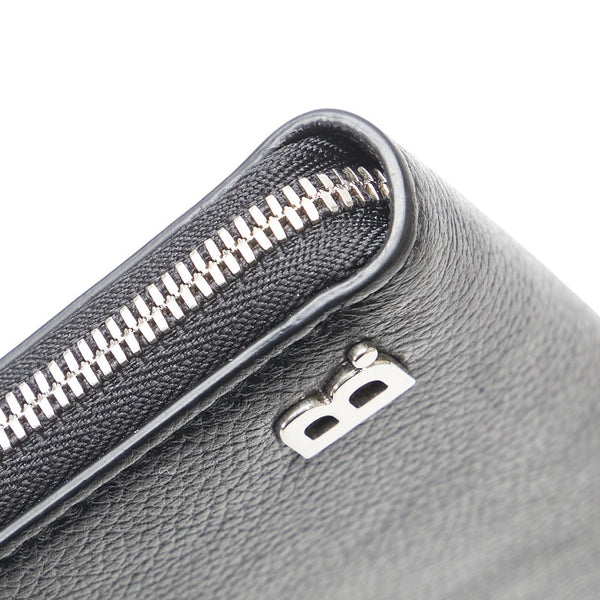 バレンシアガ Bロゴ 長財布 ブラック レザー レディース BALENCIAGA 【中古】