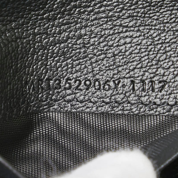 サンローラン YSLロゴ コンパクトウォレット 二つ折り財布 ブラック レザー レディース SAINT LAURENT 【中古】