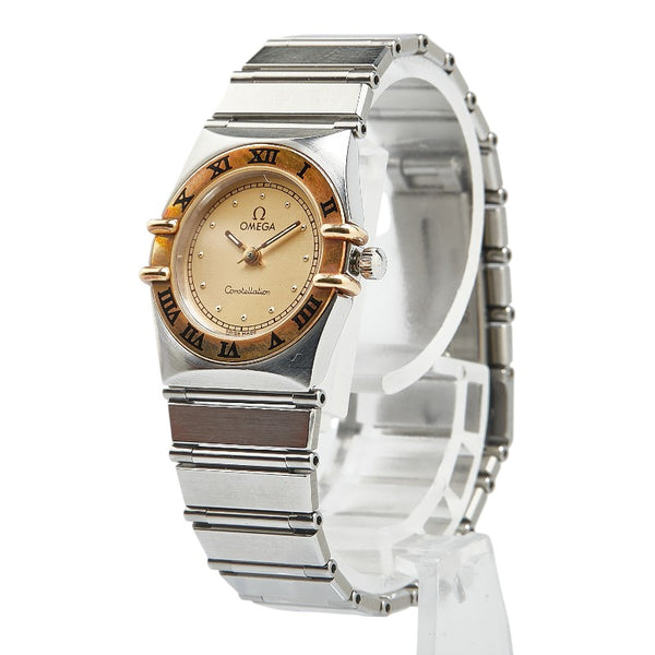 オメガ コンステレーション 腕時計 795.1080 クオーツ ゴールド文字盤 ステンレススチール メッキ レディース OMEGA 【中古】