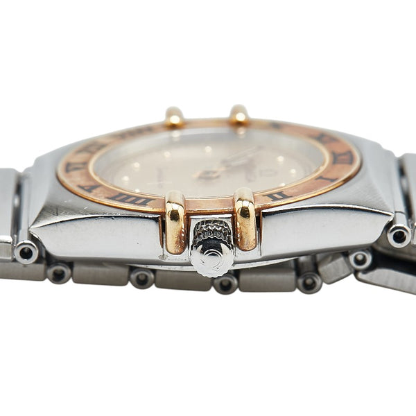 オメガ コンステレーション 腕時計 795.1080 クオーツ ゴールド文字盤 ステンレススチール メッキ レディース OMEGA 【中古】