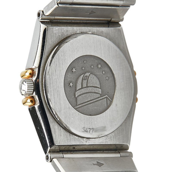 オメガ コンステレーション 腕時計 クオーツ ホワイト文字盤 ステンレススチール メッキ レディース OMEGA 【中古】