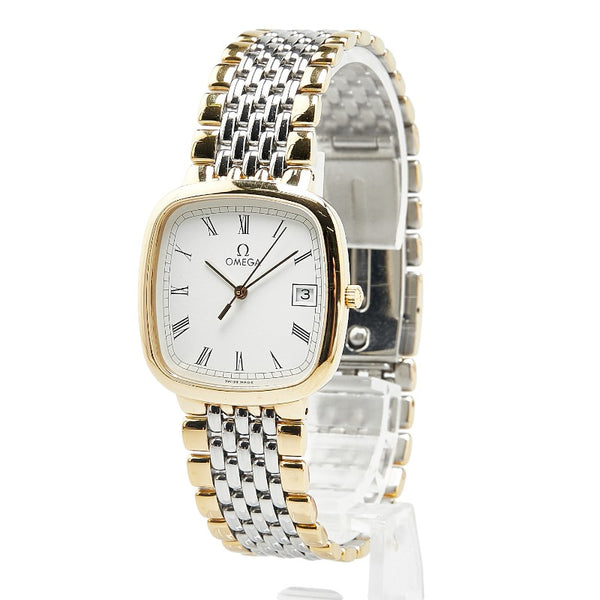 オメガ デビル 腕時計 クオーツ ホワイト文字盤 ステンレススチール メッキ メンズ OMEGA 【中古】