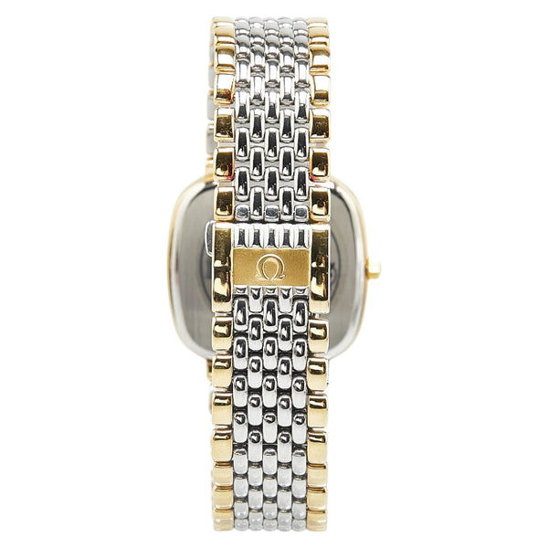 オメガ デビル 腕時計 クオーツ ホワイト文字盤 ステンレススチール メッキ メンズ OMEGA 【中古】