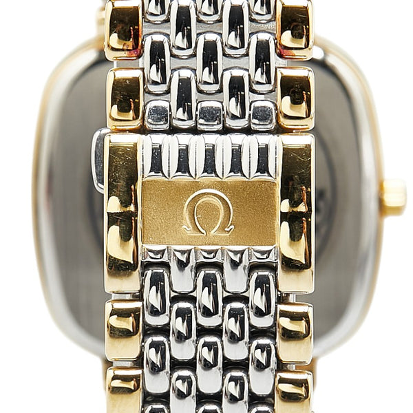 オメガ デビル 腕時計 クオーツ ホワイト文字盤 ステンレススチール メッキ メンズ OMEGA 【中古】